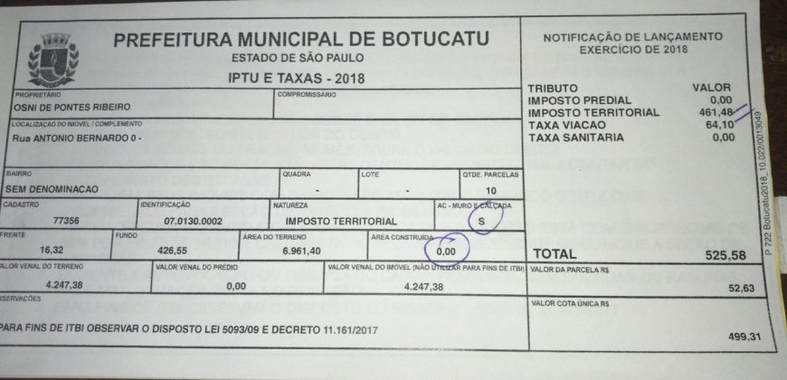 Área Botucatu 14.904,00 m2 Incorporação