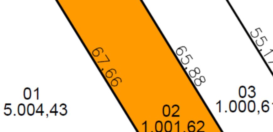 Canto da Mata – Lote 02 da quadra A (1001,62m²)